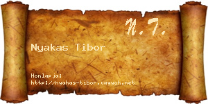 Nyakas Tibor névjegykártya